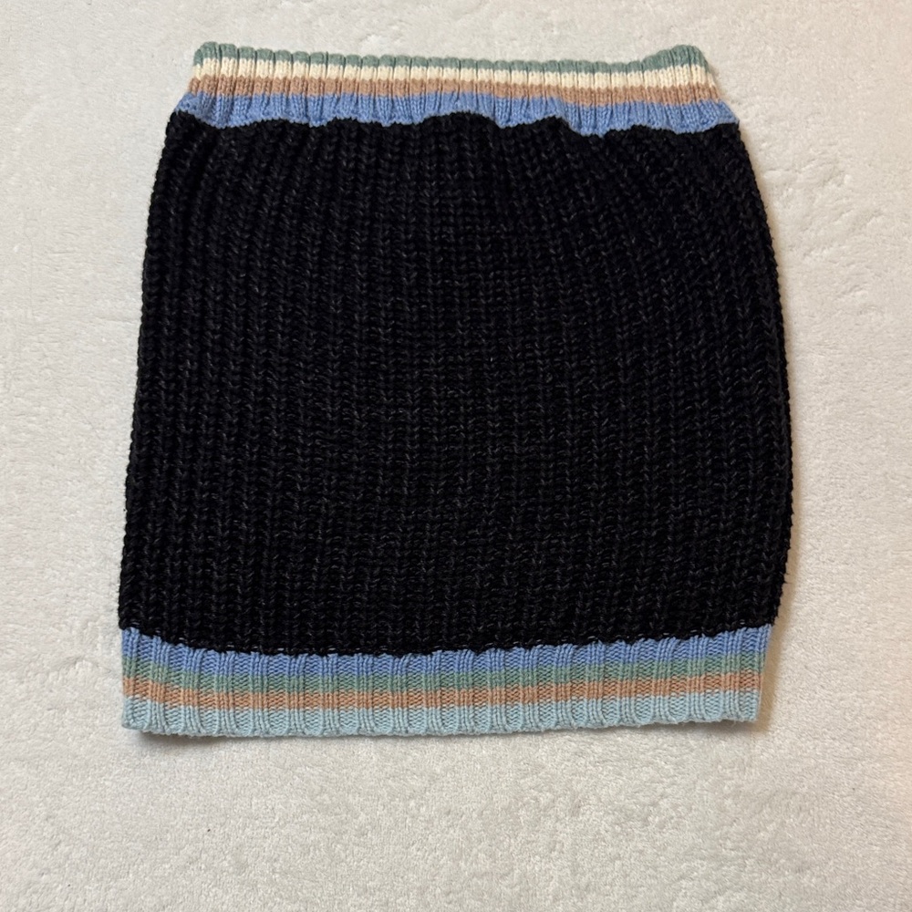 American Eagle Outfitters Charcoal Sweater‎ Tube Tube Blue and Tan Stripes NWT